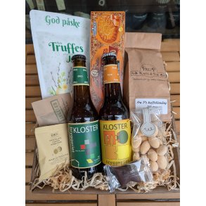 P�skekurv m. �l, kaffe og chokolade 
