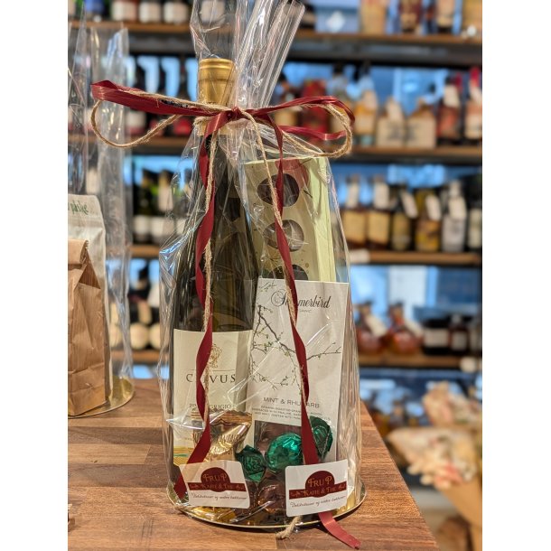 Gave m. hvidvin og chokolade 