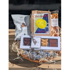Gavekurv med kaffe og s�de sager