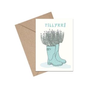Tillykke Gummistvler - A6 kort