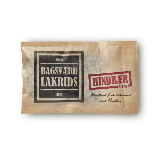 Bagsvrd lakrids hindbr (mini 40 gr.)