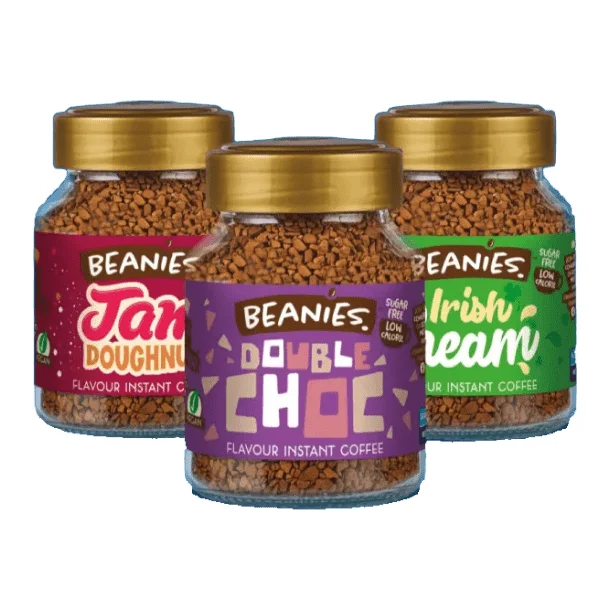 Beanies instant kaffe - Tilbud - Mix 3 stk. Beanies koffeinfri Cookie dough