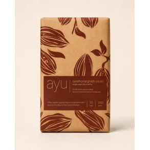 100% ren kakao fra Sri Lanka � Single Origin kakaomasse uden sukker 200 g. 