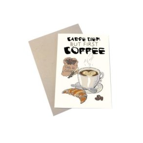Coffee Carpe Diem - A6 kort