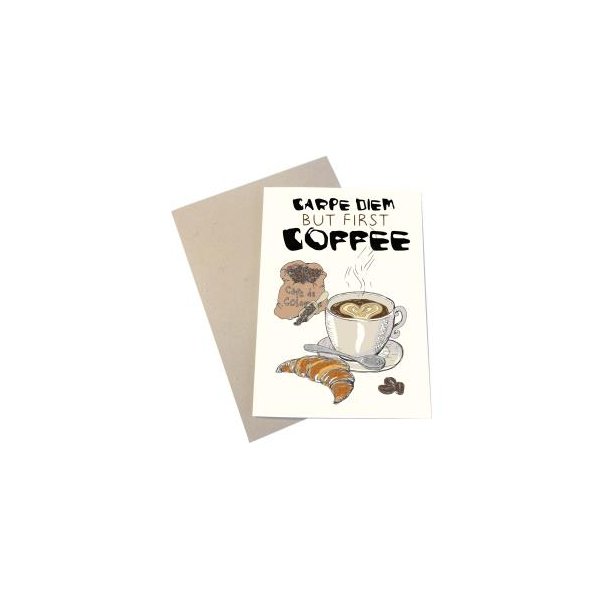 Coffee Carpe Diem - A6 kort