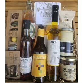 Gavekurv med danske specialiteter