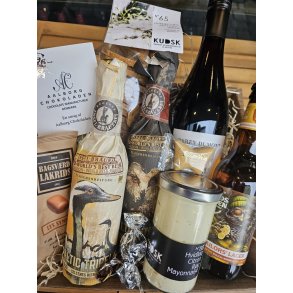 Gavekurv med l og vin