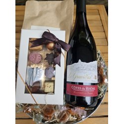 Gavekurv - Tak for hjlpen med vin kaffe og chokolade.