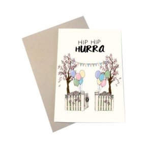 Hip Hip Hurra - A6 kort