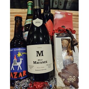 Julegavekurv m/vin,l og specialiteter