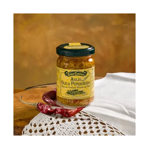 Hvidl�gs-, olivenolie- &amp; chilisauce� Italiensk pastakrydderi 130 g