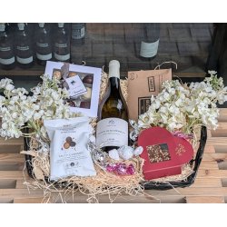 Luksus Blomsterkurv med Summerbird &amp; Italiensk Hvidvin