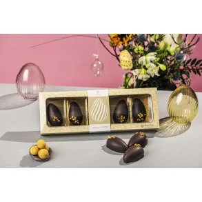 Chokolade fra M�n - 5 �g med m�rk chokolade og appelsin marcipan