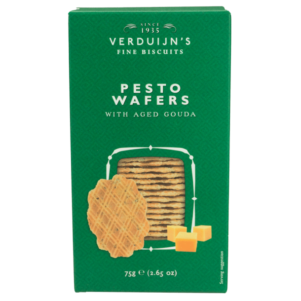 Pesto wafers med gouda ost