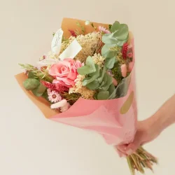 Evighedsbuket -Rosa og romantisk