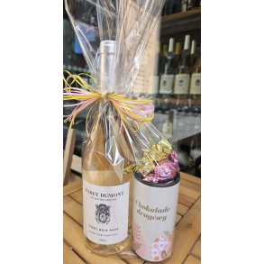 Pskegave med rose' vin og chokolade