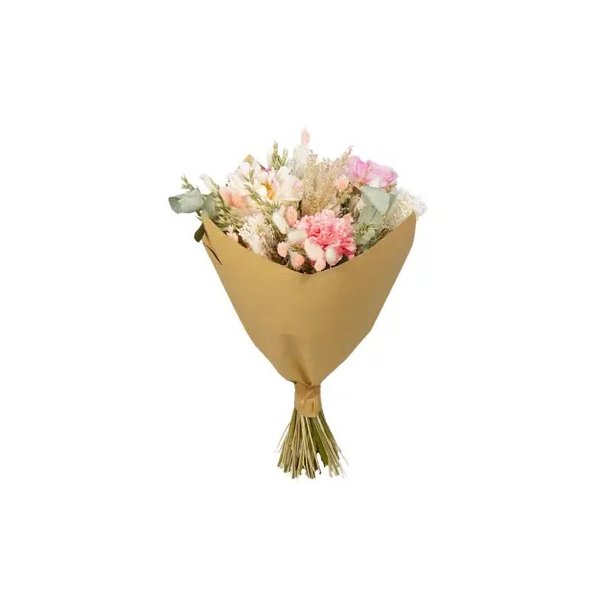Evighedsbuket - trrede og silkeblomster - buket til hende.