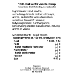 Vanilje Sukkerfri Sirup