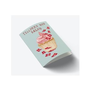 Tillykke med dagen, Cupcake - A7 kort