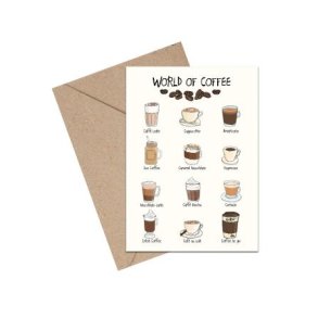 World Of Coffee - A6 kort