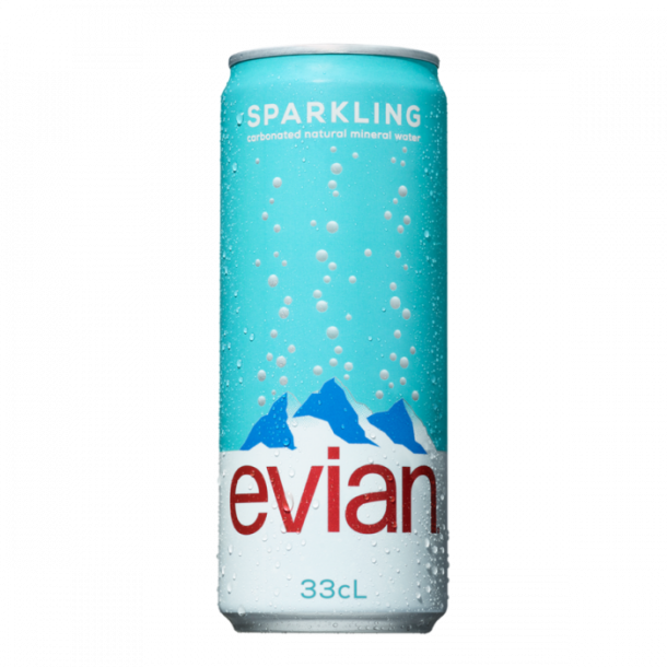 Evian Sparkling Mineral Vand 33cl 
