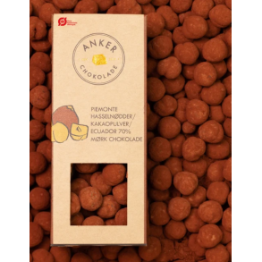 Hasseln�dder med kakaopulver og m�rk chokolade - Anker Chokolade