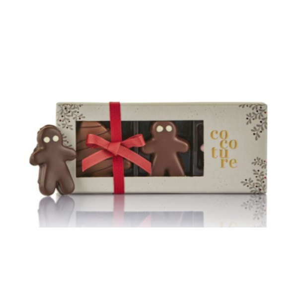 Jule�ske med 3 stk. Marcipan figurer