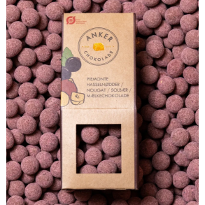 Hasseln�dder med nougat, solb�r og m�lkechokolade - Anker Chokolade
